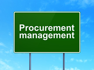 Image showing Business concept: Procurement Management on road sign background