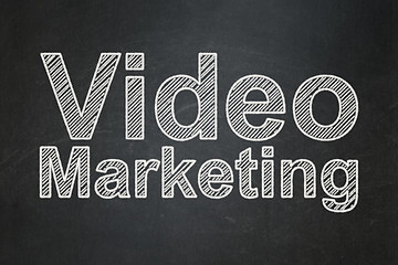 Image showing Finance concept: Video Marketing on chalkboard background