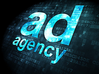 Image showing Advertising concept: Ad Agency on digital background