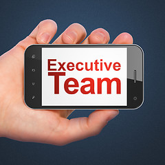 Image showing Business concept: Executive Team on smartphone