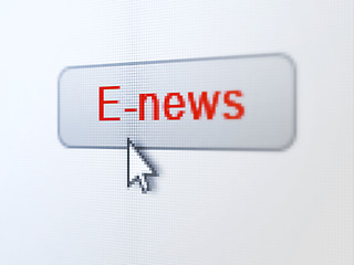 Image showing News concept: E-news on digital button background