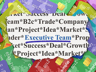 Image showing Finance concept: Executive Team on Credit Card background