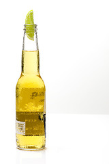 Image showing Bottle of beer with lime

