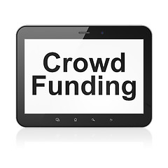 Image showing Business concept: Crowd Funding on tablet pc computer