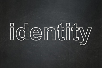 Image showing Privacy concept: Identity on chalkboard background