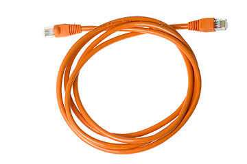 Image showing Coiled network cable

