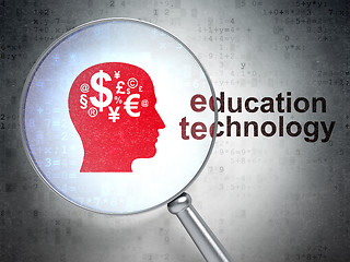 Image showing Education concept: Head With Finance Symbol and Education