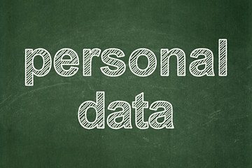 Image showing Information concept: Personal Data on chalkboard background