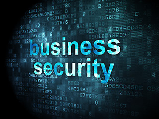 Image showing Security concept: Business Security on digital background