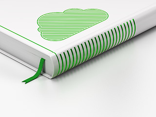 Image showing Closed book, Cloud on white background