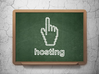 Image showing Web development concept: Mouse Cursor and Hosting