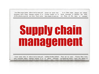 Image showing Marketing concept: newspaper headline Supply Chain Management