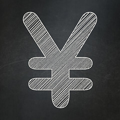 Image showing Currency concept: Yen on chalkboard background