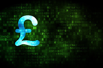 Image showing Currency concept: Pound on digital background