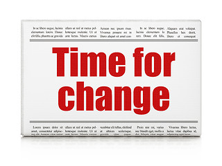 Image showing Timeline concept: newspaper headline Time for Change