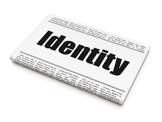 Image showing Security concept: newspaper headline Identity