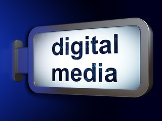 Image showing Marketing concept: Digital Media on billboard background