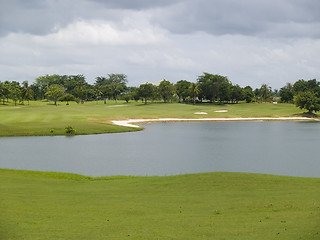 Image showing Water at a golf-course