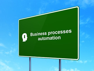 Image showing Finance concept: Business Processes Automation and Head