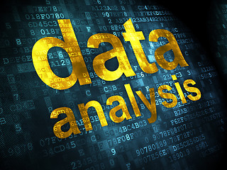 Image showing Data concept: Data Analysis on digital background