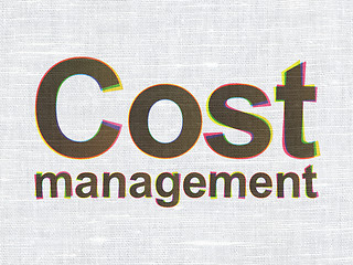 Image showing Business concept: Cost Management on fabric texture background