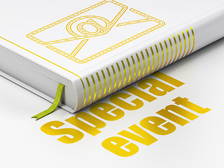 Image showing Business concept: book Email, Special Event on white background