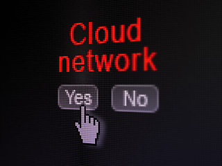 Image showing Cloud computing concept: Cloud Network on digital screen