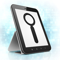 Image showing Web design concept: Search on tablet pc computer