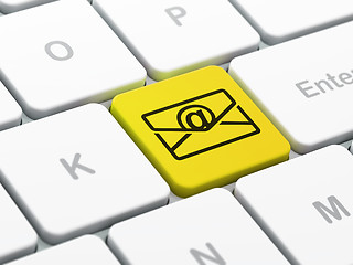 Image showing Business concept: Email on computer keyboard background