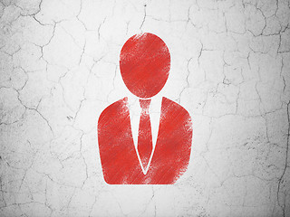 Image showing Law concept: Business Man on wall background