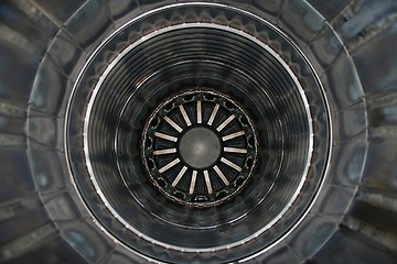 Image showing Inside a jet engine