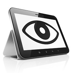 Image showing Security concept: Eye on tablet pc computer