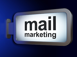 Image showing Mail Marketing on billboard background