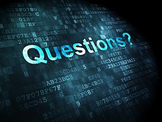 Image showing Education concept: Questions? on digital background