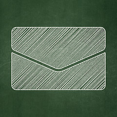 Image showing Finance concept: Email on chalkboard background