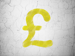 Image showing Currency concept: Pound on wall background