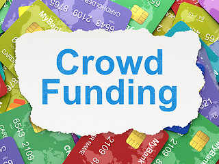 Image showing Finance concept: Crowd Funding on Credit Card background