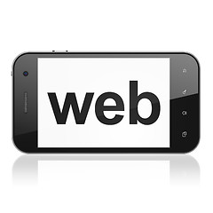 Image showing Web on smartphone