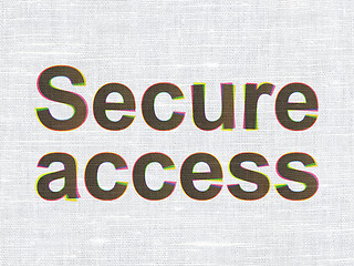 Image showing Security concept: Secure Access on fabric texture background