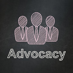Image showing Law concept: Business People and Advocacy on chalkboard background