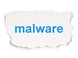 Image showing Security concept: Malware on Paper background