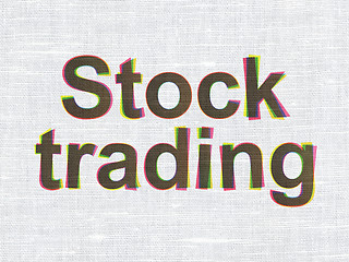 Image showing Finance concept: Stock Trading on fabric texture background