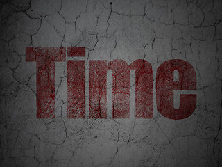 Image showing Time concept: Time on grunge wall background