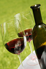 Image showing Wine and Bottle