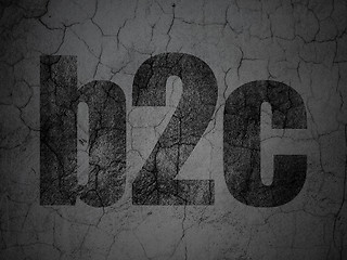 Image showing Business concept: B2c on grunge wall background