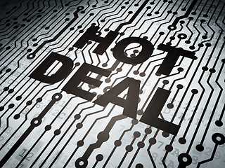 Image showing Business concept: circuit board with Hot Deal