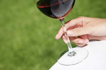 Image showing Wine and Hand