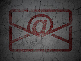 Image showing Finance concept: Email on grunge wall background