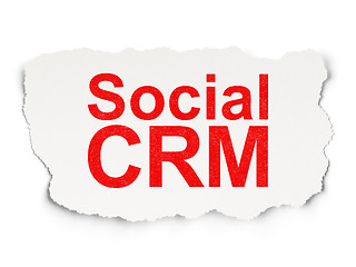 Image showing Business concept: Social CRM on Paper background