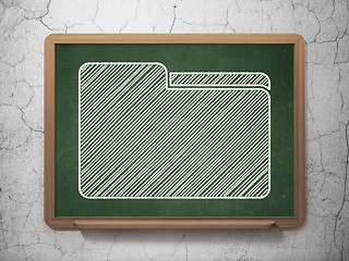 Image showing Finance concept: Folder on chalkboard background